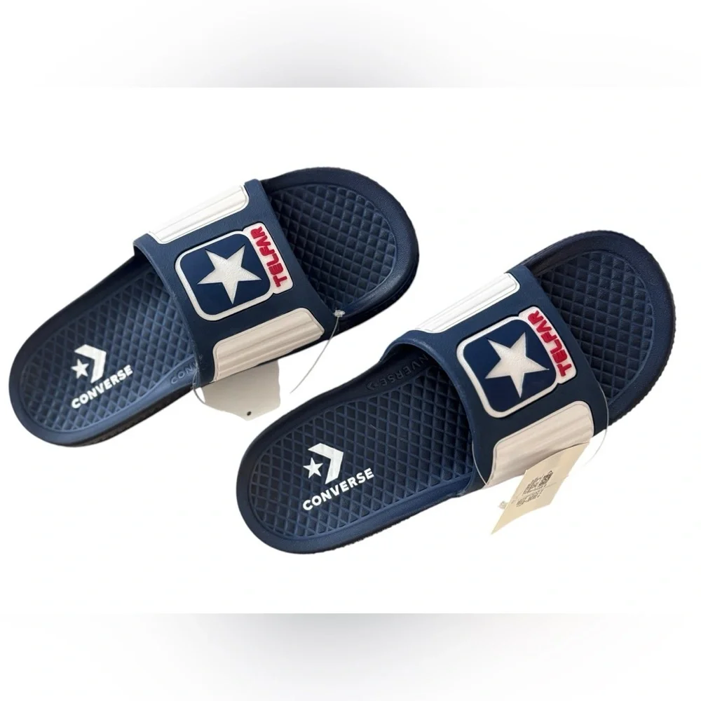 TELFAR X Converse All Star Slide NWT Navy Peony & White Sz 6 & 7 - Picture 6 of 9